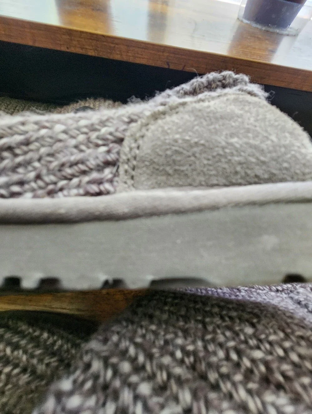 UGG Classic Cardy Heathered Gray Knit Button Boots 6 EUC
